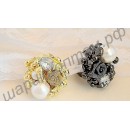 Кольцо pearl rose open ring